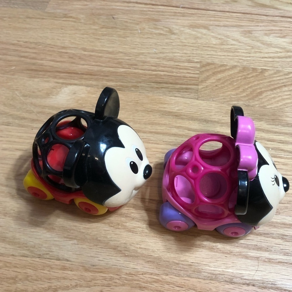 Mickey & Minnie Mouse O-ball Car Bundle Disney Black Pink Kids Toy